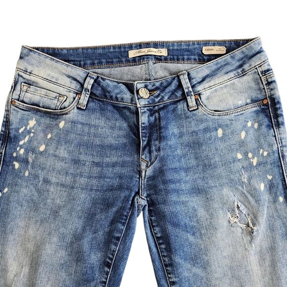 Mavi Jeans Women's Size 28 Slim Boyfriend Ripped Paint Splatter Distressed Emma - Picture 4 of 16